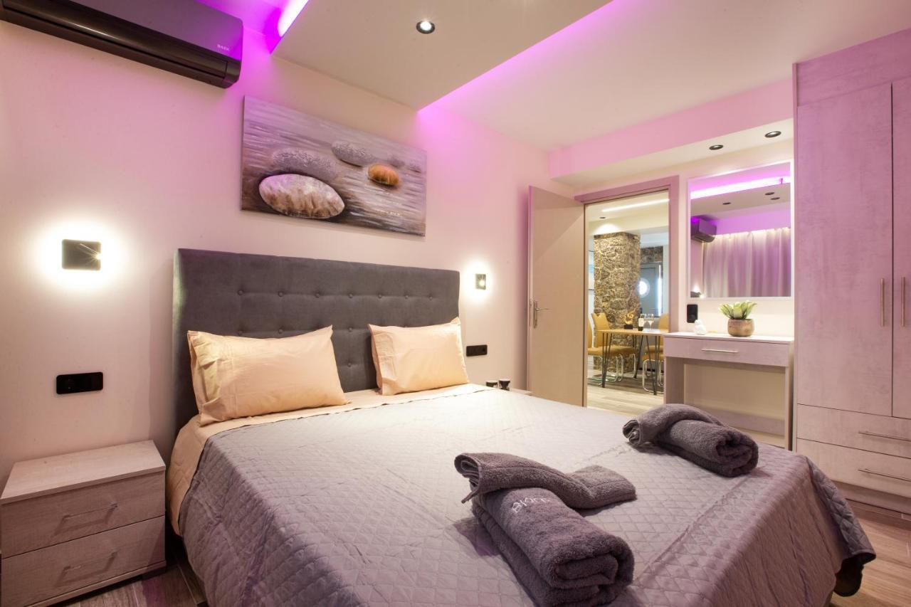 Black Rocks Family, Luxury Seafront Beach Maisonette アギオス・ゴルディオス エクステリア 写真